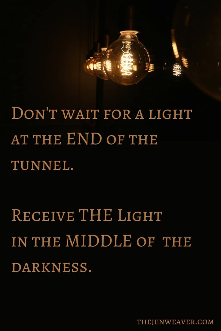 Receive Light in the middle of the darkness