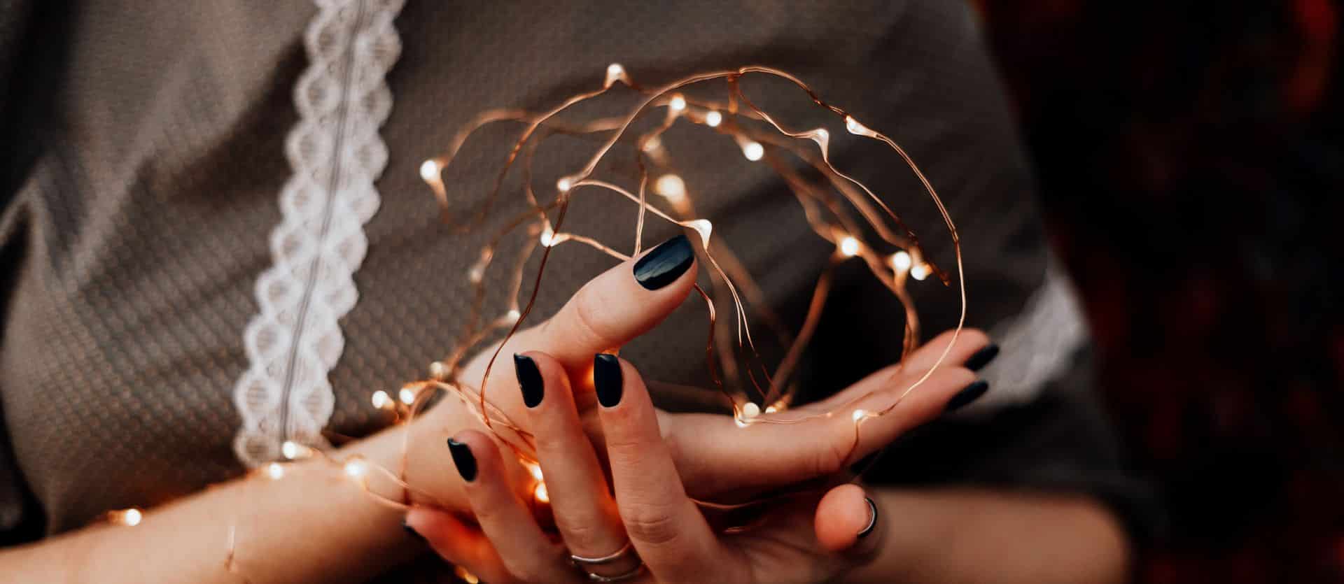 Holding string lights